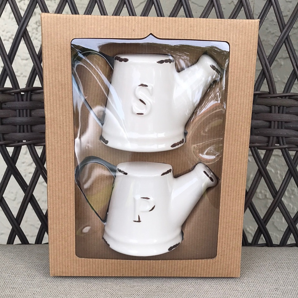 White Ceramic Salt and Pepper Shaker Set